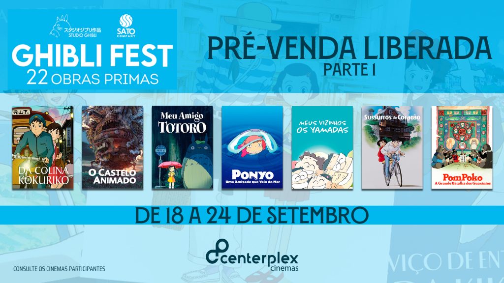 Ghibli Fest – Parte 1 Chega ao Centerplex: pré-venda disponível!